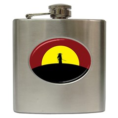 Samurai Warrior Japanese Sword Hip Flask (6 Oz) by Nexatart