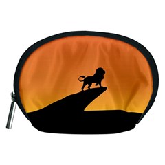 Lion Sunset Wildlife Animals King Accessory Pouches (medium)  by Nexatart