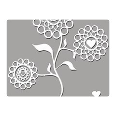Flower Heart Plant Symbol Love Double Sided Flano Blanket (mini)  by Nexatart