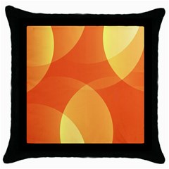 Abstract Orange Yellow Red Color Throw Pillow Case (black) by Nexatart