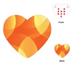 Abstract Orange Yellow Red Color Playing Cards (Heart)  Front