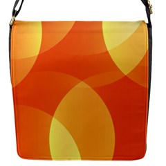 Abstract Orange Yellow Red Color Flap Messenger Bag (s)