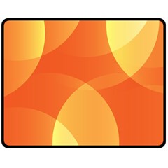 Abstract Orange Yellow Red Color Double Sided Fleece Blanket (medium) 