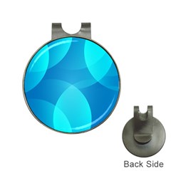 Abstract Blue Wallpaper Wave Hat Clips With Golf Markers