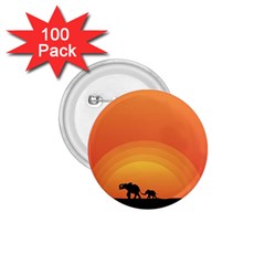 Elephant Baby Elephant Wildlife 1.75  Buttons (100 pack) 