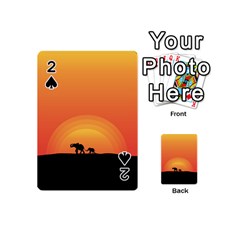 Elephant Baby Elephant Wildlife Playing Cards 54 (mini)  by Nexatart