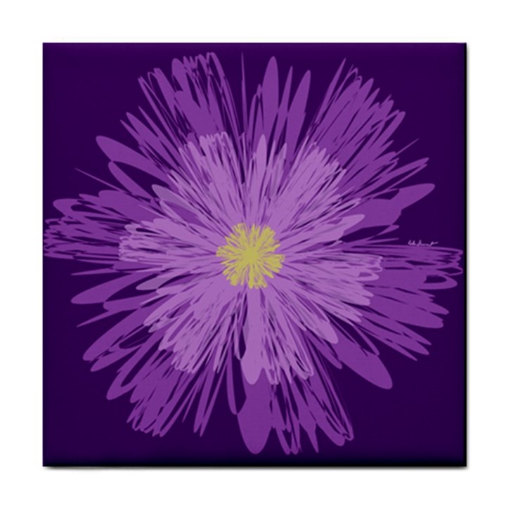 Purple Flower Floral Purple Flowers Tile Coasters