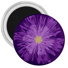 Purple Flower Floral Purple Flowers 3  Magnets