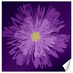 Purple Flower Floral Purple Flowers Canvas 16  X 16   by Nexatart