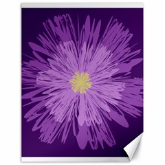 Purple Flower Floral Purple Flowers Canvas 18  X 24  