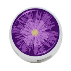 Purple Flower Floral Purple Flowers 4-port Usb Hub (two Sides)  by Nexatart