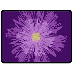 Purple Flower Floral Purple Flowers Fleece Blanket (large)  by Nexatart
