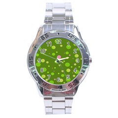 Decorative Dots Pattern Stainless Steel Analogue Watch by ValentinaDesign