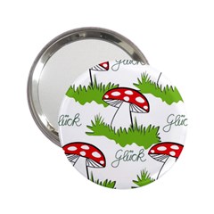 Mushroom Luck Fly Agaric Lucky Guy 2 25  Handbag Mirrors