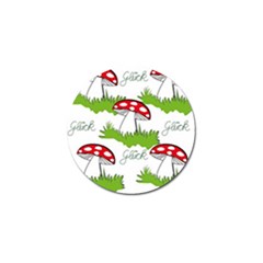 Mushroom Luck Fly Agaric Lucky Guy Golf Ball Marker (10 Pack) by Nexatart