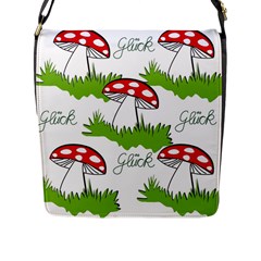 Mushroom Luck Fly Agaric Lucky Guy Flap Messenger Bag (l)  by Nexatart