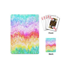 Rainbow Pontilism Background Playing Cards (mini) 