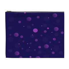 Decorative Dots Pattern Cosmetic Bag (xl) by ValentinaDesign