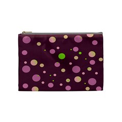 Decorative Dots Pattern Cosmetic Bag (medium)  by ValentinaDesign