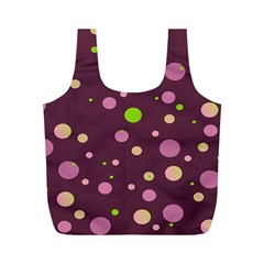 Decorative Dots Pattern Full Print Recycle Bags (m)  by ValentinaDesign