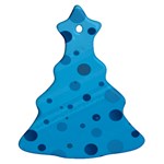 Decorative dots pattern Christmas Tree Ornament (Two Sides) Front