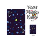 Decorative dots pattern Playing Cards 54 (Mini)  Front - SpadeA