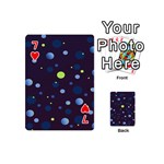 Decorative dots pattern Playing Cards 54 (Mini)  Front - Heart7