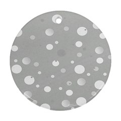 Decorative Dots Pattern Round Ornament (two Sides) by ValentinaDesign