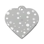 Decorative dots pattern Dog Tag Heart (Two Sides) Back