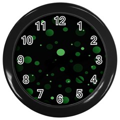 Decorative dots pattern Wall Clocks (Black)