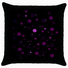 Decorative Dots Pattern Throw Pillow Case (black) by ValentinaDesign