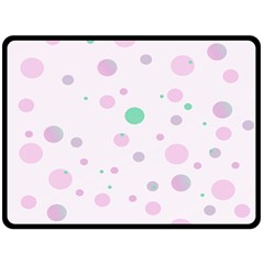 Decorative Dots Pattern Double Sided Fleece Blanket (large)  by ValentinaDesign