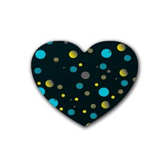 Decorative Dots Pattern Heart Coaster (4 Pack)  by ValentinaDesign