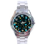 Decorative dots pattern Stainless Steel Analogue Watch Front