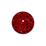 Decorative dots pattern Golf Ball Marker Front