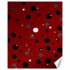 Decorative Dots Pattern Canvas 11  X 14   by ValentinaDesign
