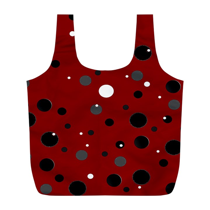 Decorative dots pattern Full Print Recycle Bags (L) 