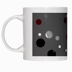 Decorative Dots Pattern White Mugs by ValentinaDesign