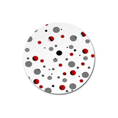 Decorative dots pattern Magnet 3  (Round)