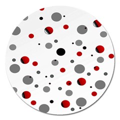 Decorative dots pattern Magnet 5  (Round)