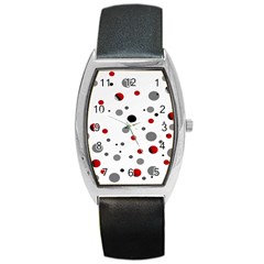 Decorative dots pattern Barrel Style Metal Watch