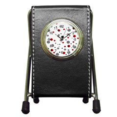 Decorative dots pattern Pen Holder Desk Clocks