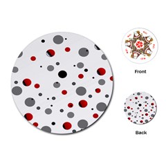Decorative dots pattern Playing Cards (Round) 