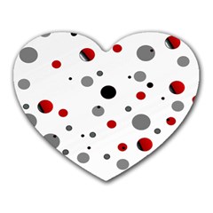 Decorative dots pattern Heart Mousepads