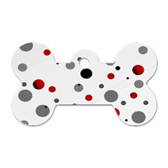 Decorative dots pattern Dog Tag Bone (One Side)