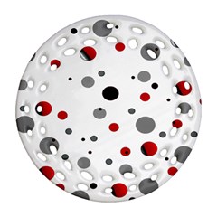 Decorative dots pattern Round Filigree Ornament (Two Sides)