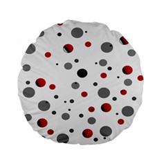 Decorative dots pattern Standard 15  Premium Flano Round Cushions