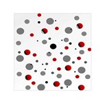 Decorative dots pattern Small Satin Scarf (Square) Front