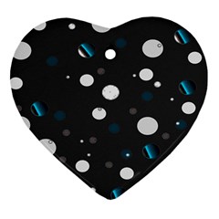 Decorative dots pattern Heart Ornament (Two Sides)