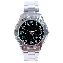 Decorative Dots Pattern Stainless Steel Analogue Watch by ValentinaDesign